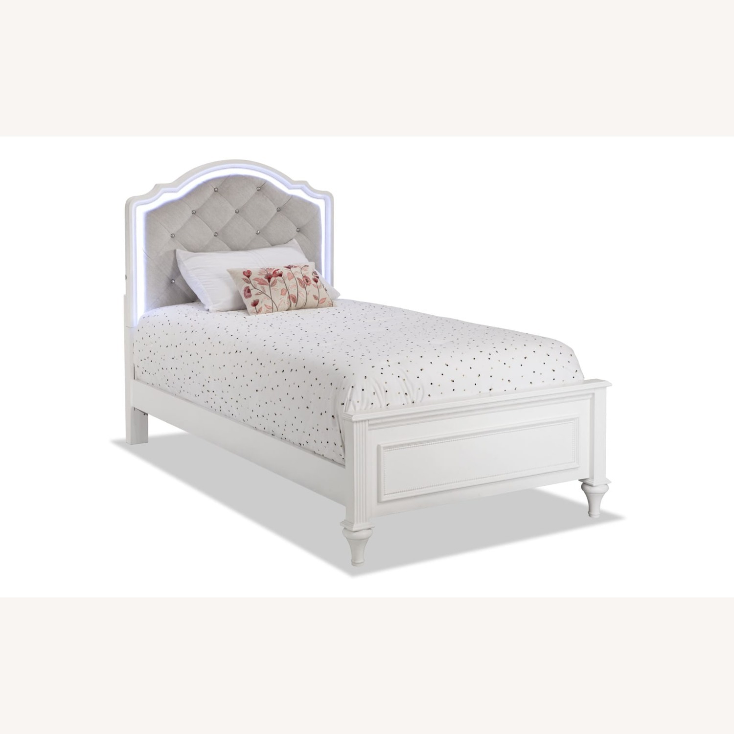Bob's Madelyn Full White Upholstered Panel Bed - image-2