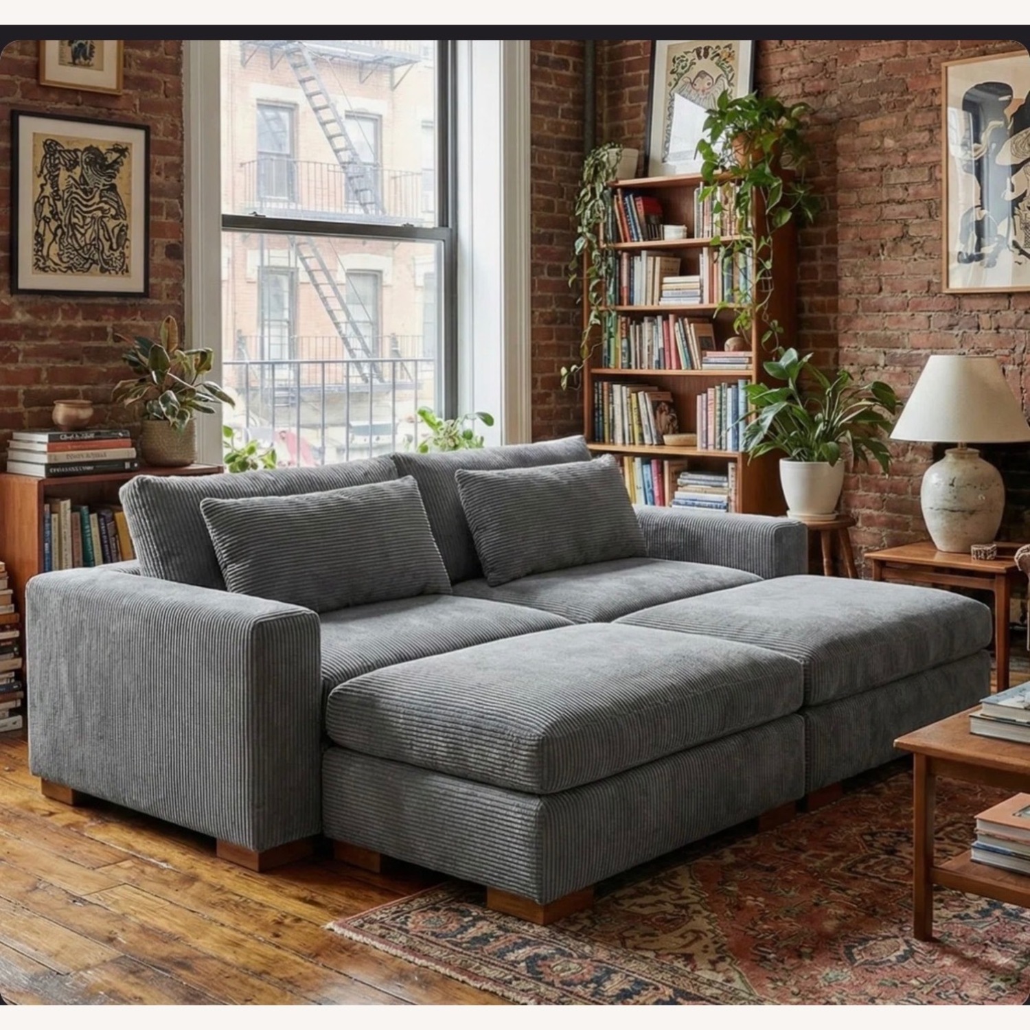 Wayfair Dark Gray 2 Piece Sectional - image-4