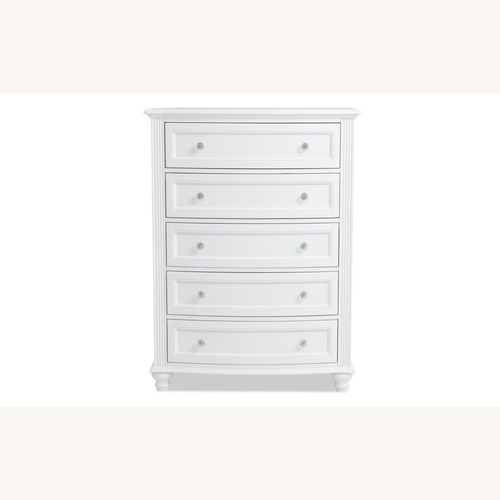 Used Bob's Discount Madelyn White 5 Drawer Chest for sale on AptDeco