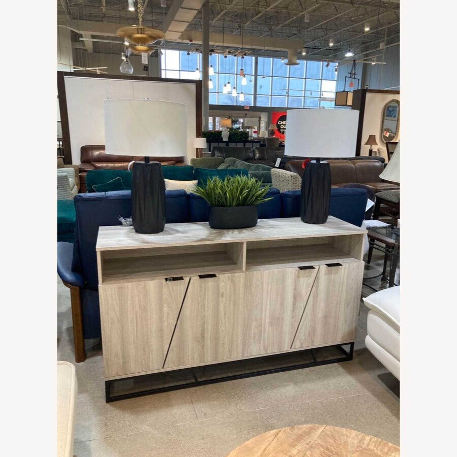 Walker Edison Angled Door Laminate Buffet - image-3