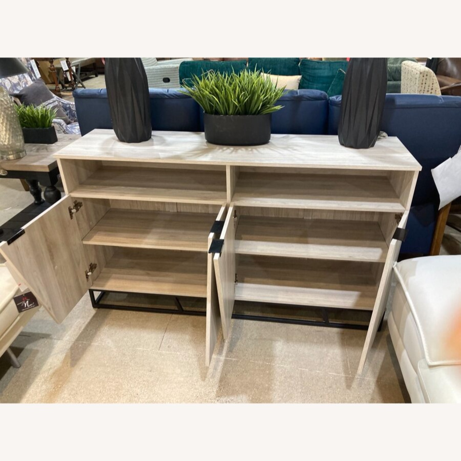 Walker Edison Angled Door Laminate Buffet - image-4