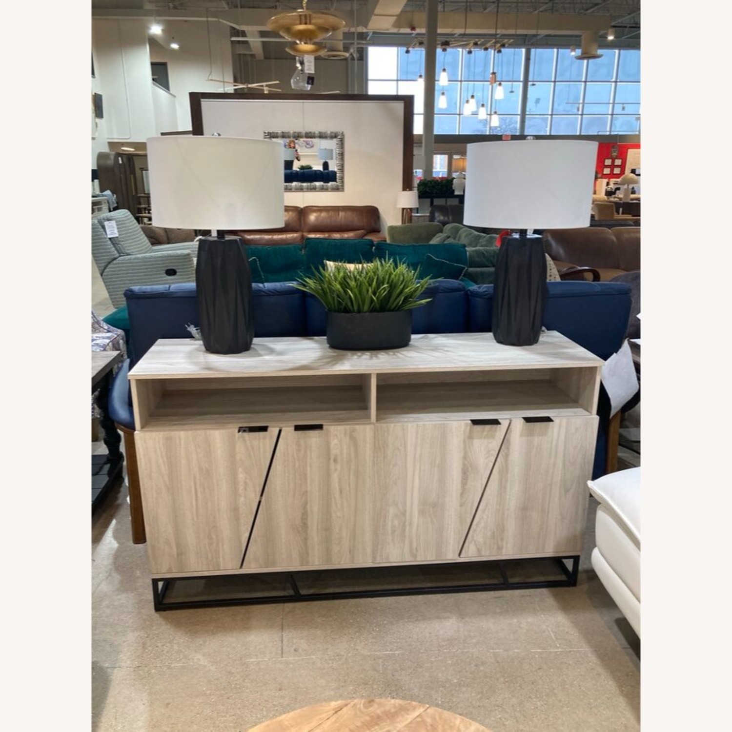 Walker Edison Angled Door Laminate Buffet - image-2