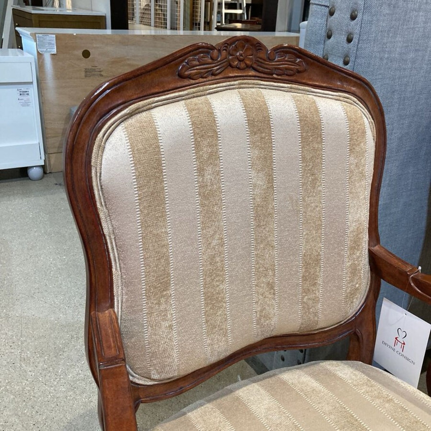 Klaussner Louix XV Upholstered Armchair - image-4