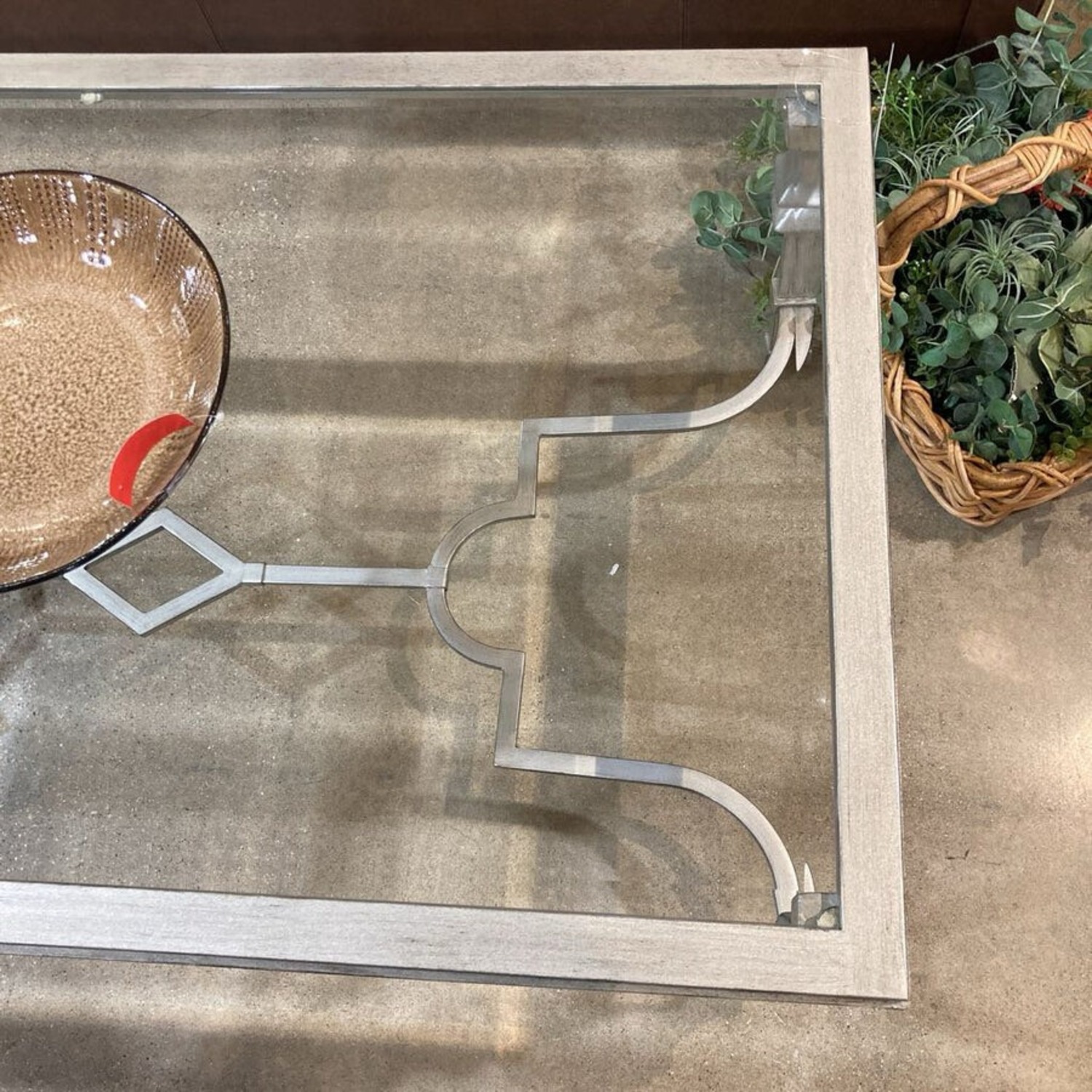 Hollywood Glam Silver Leaf Coffee Table - image-7