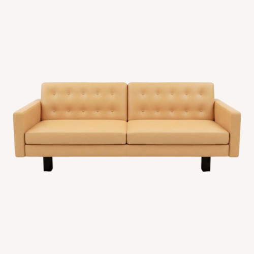 Used Room & Board Wells Camel Leather 3+ Seater Sofa for sale on AptDeco