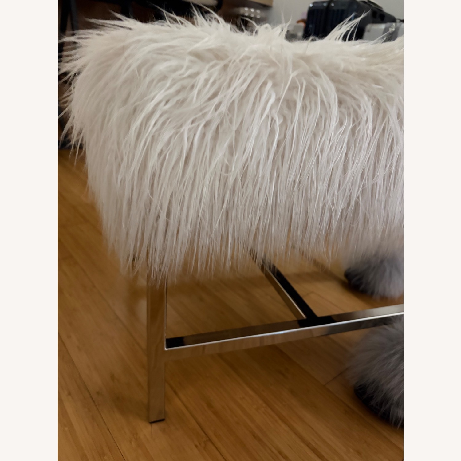 Pottery Barn White Stool - image-6