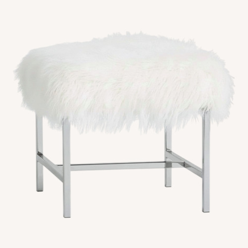 Used Pottery Barn White Stool for sale on AptDeco