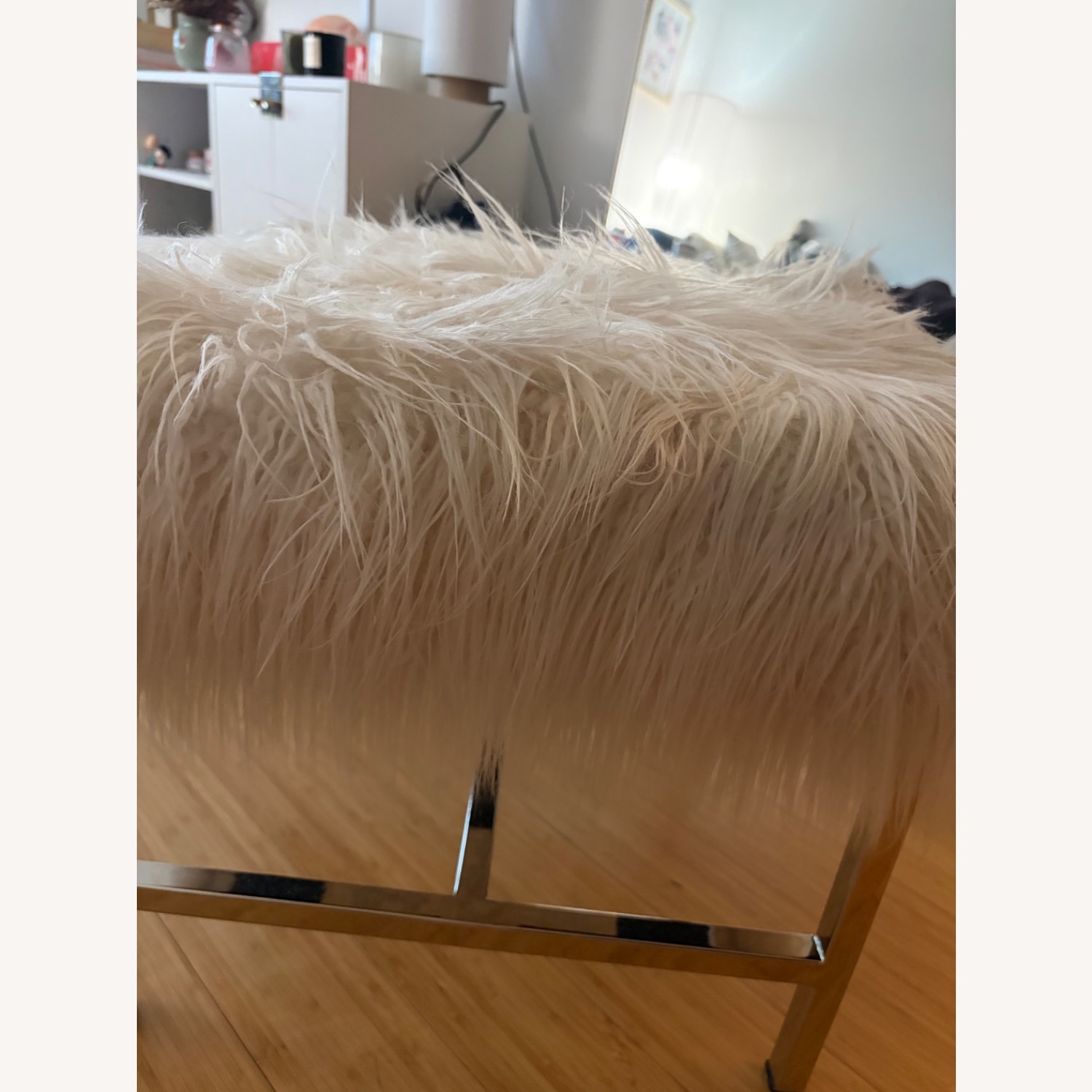 Pottery Barn White Stool - image-5