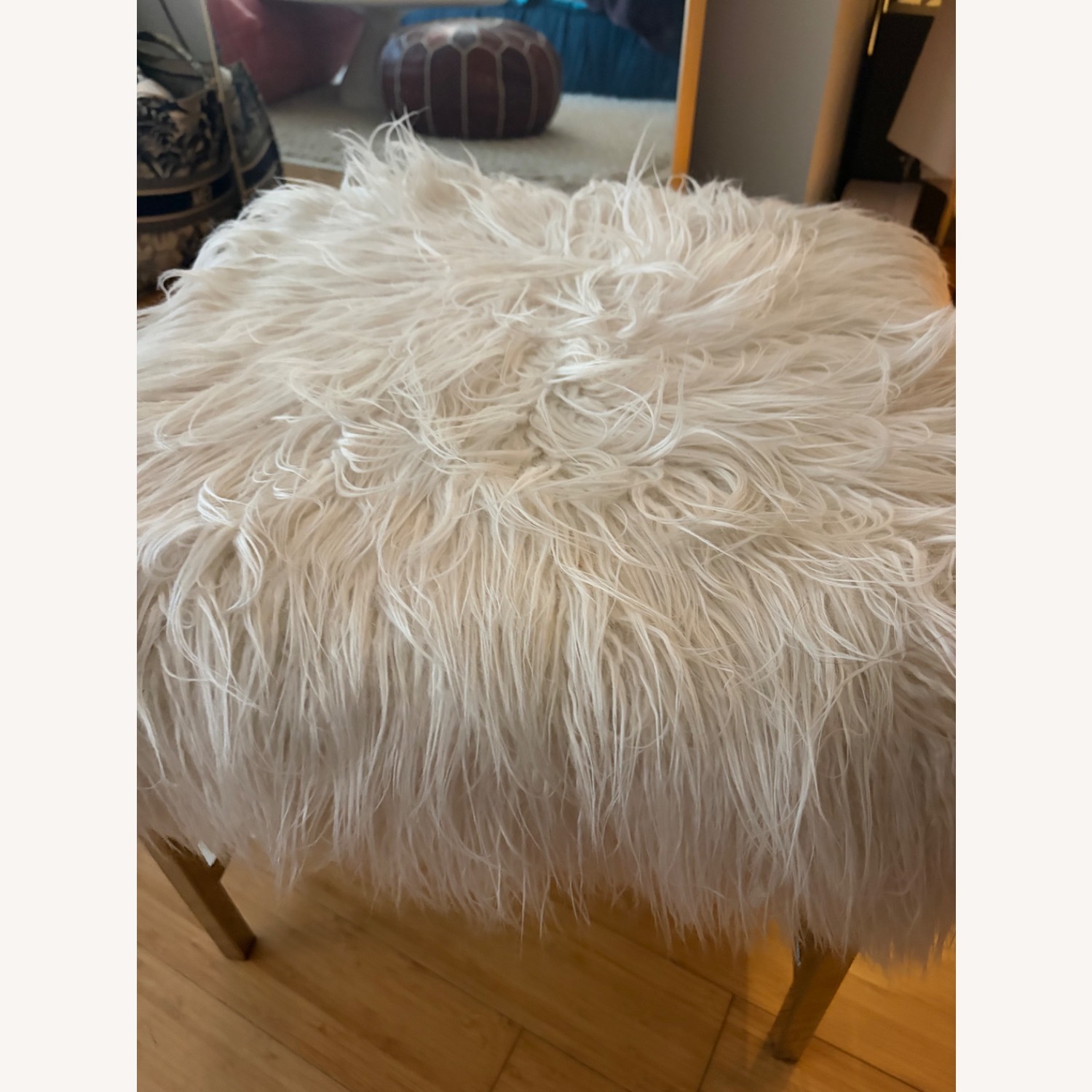Pottery Barn White Stool - image-4