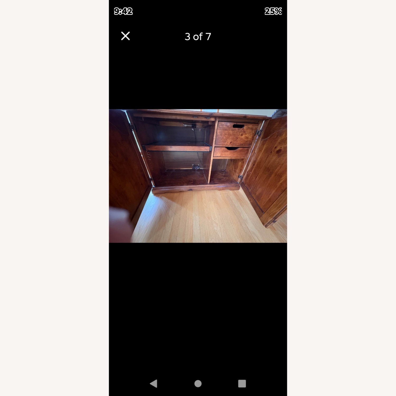 Dark Brown Wood Bar Cart - image-2