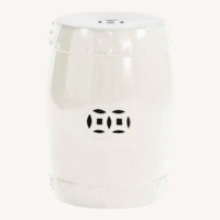 Ballard Designs Classic Garden Stool in White