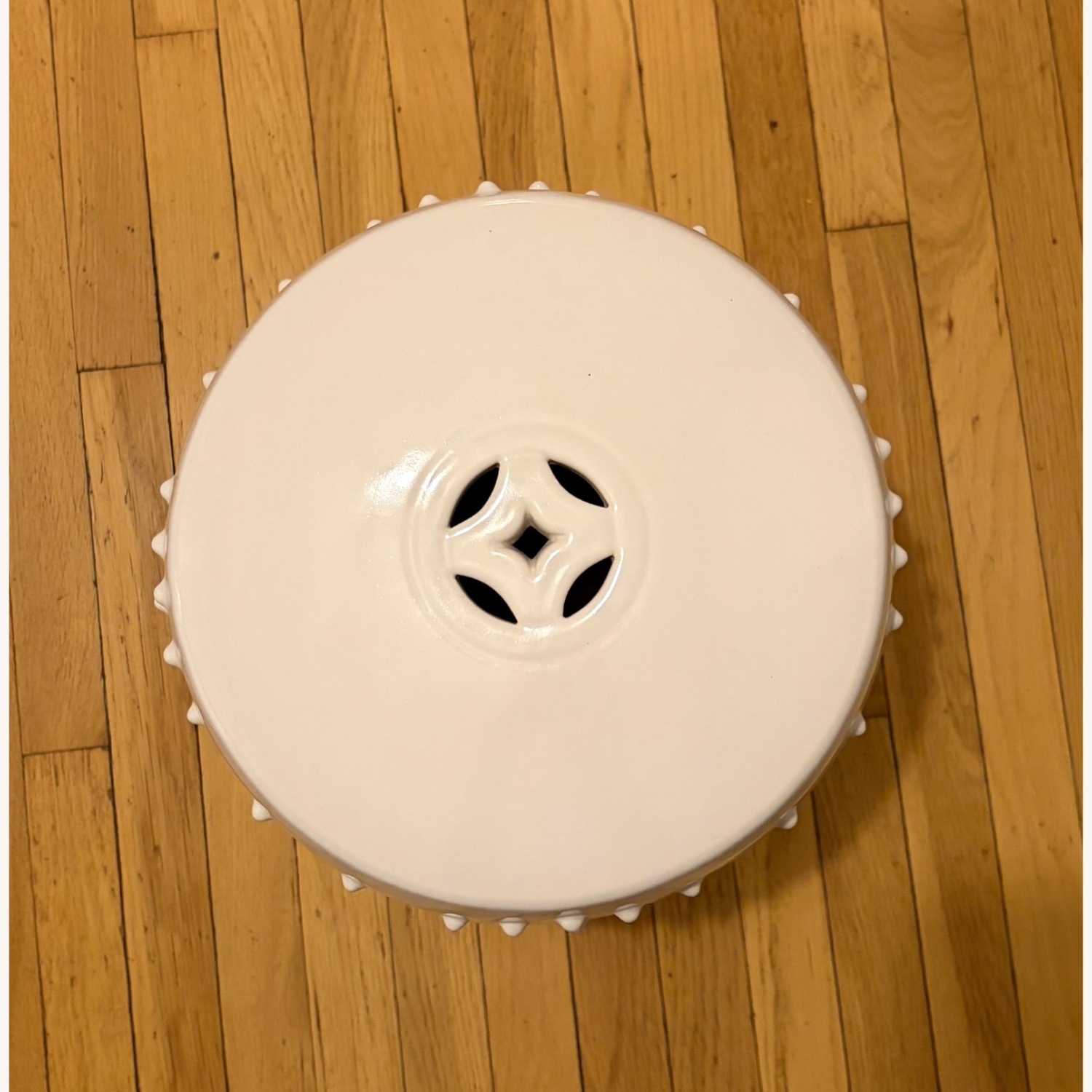 Ballard Designs Classic Garden Stool in White - image-2