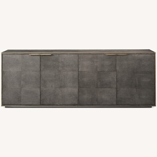 Used Restoration Hardware Light Gray Saunderson Shagreen Sideboard for sale on AptDeco