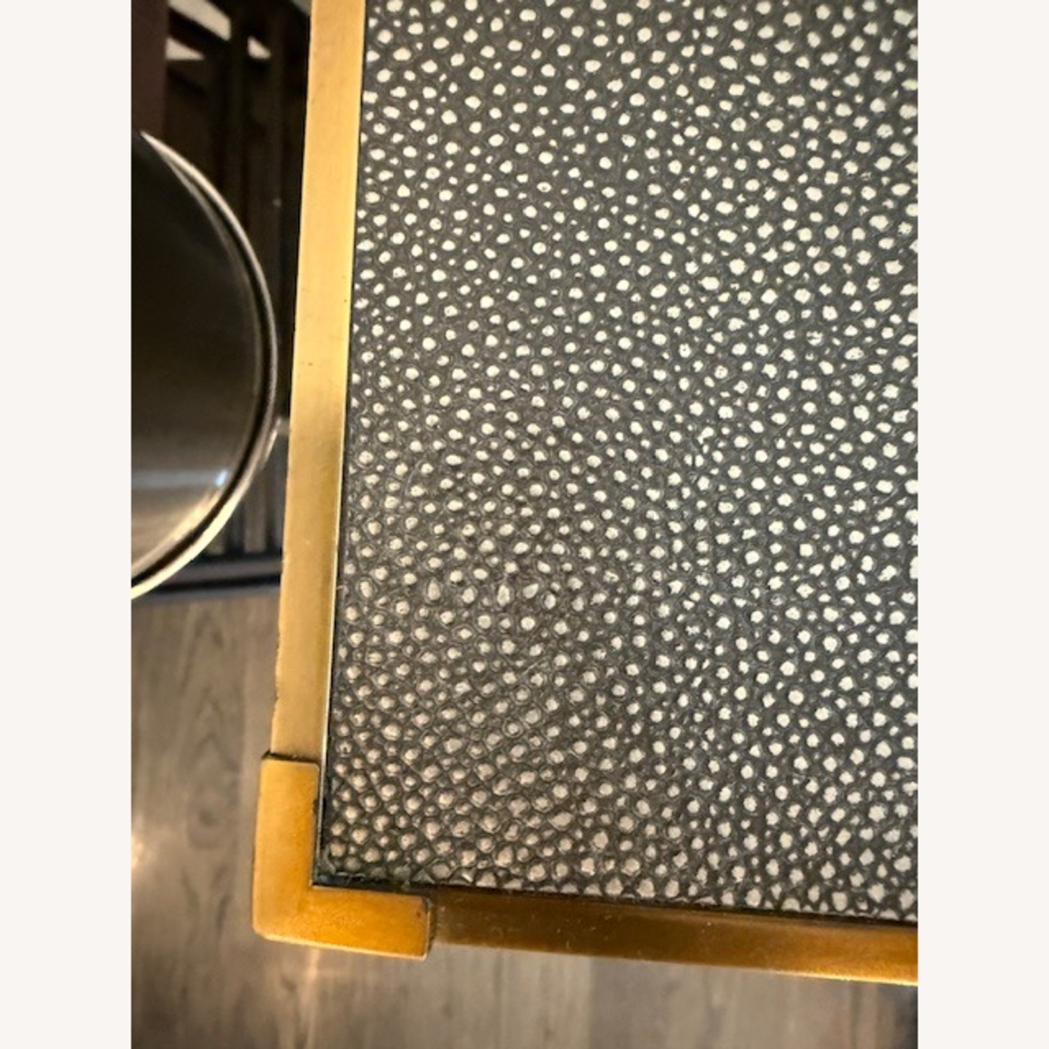 Restoration Hardware Light Gray Saunderson Shagreen Sideboard - image-5