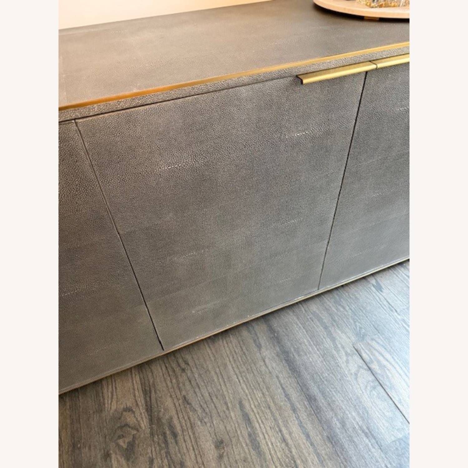 Restoration Hardware Light Gray Saunderson Shagreen Sideboard - image-6