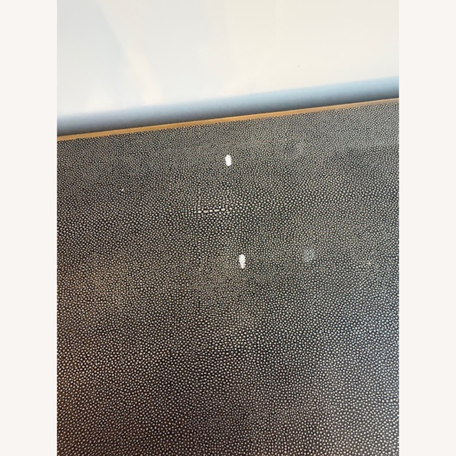 Restoration Hardware Light Gray Saunderson Shagreen Sideboard - image-7