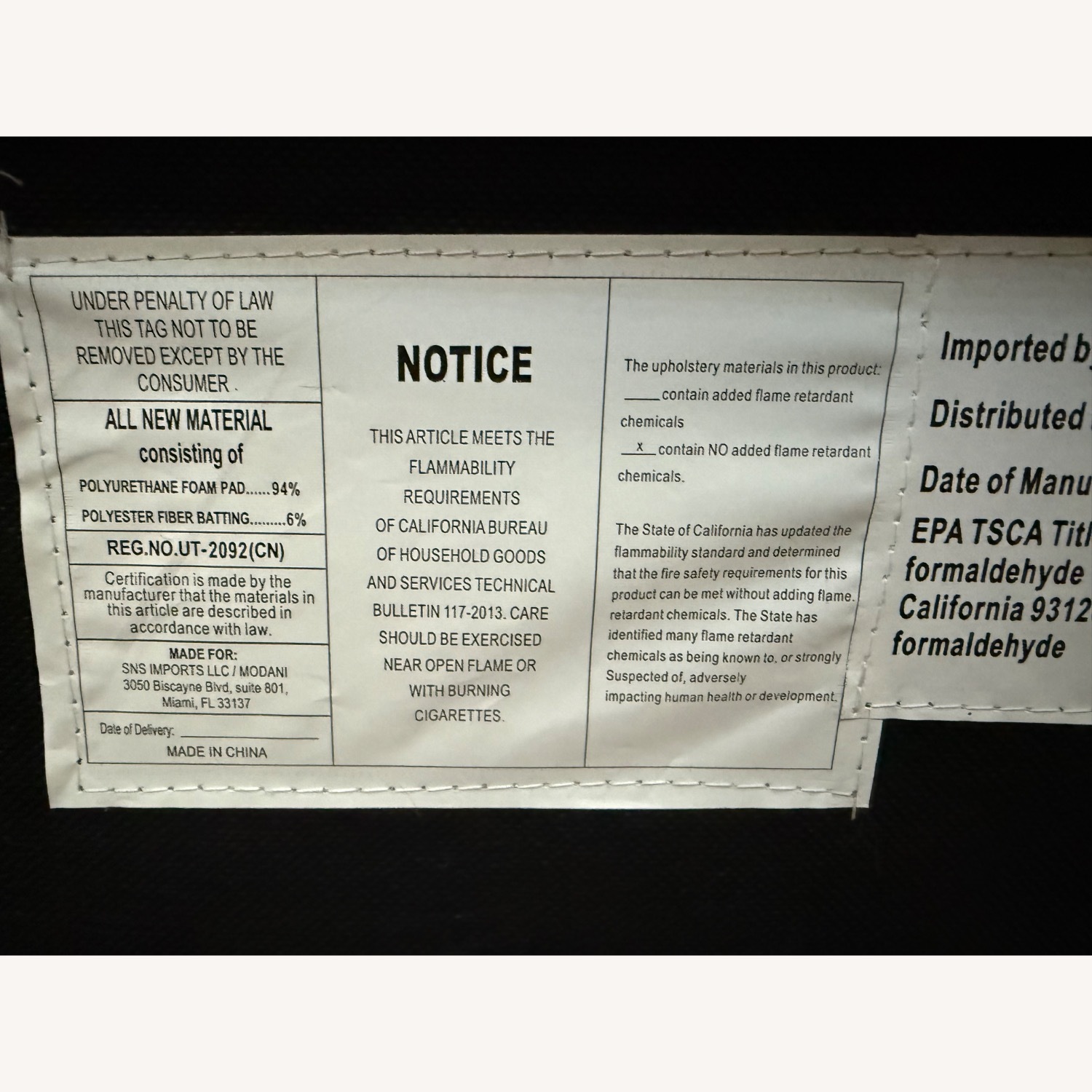 Modani Blue Fabric 3+ Seater Sofa - image-6