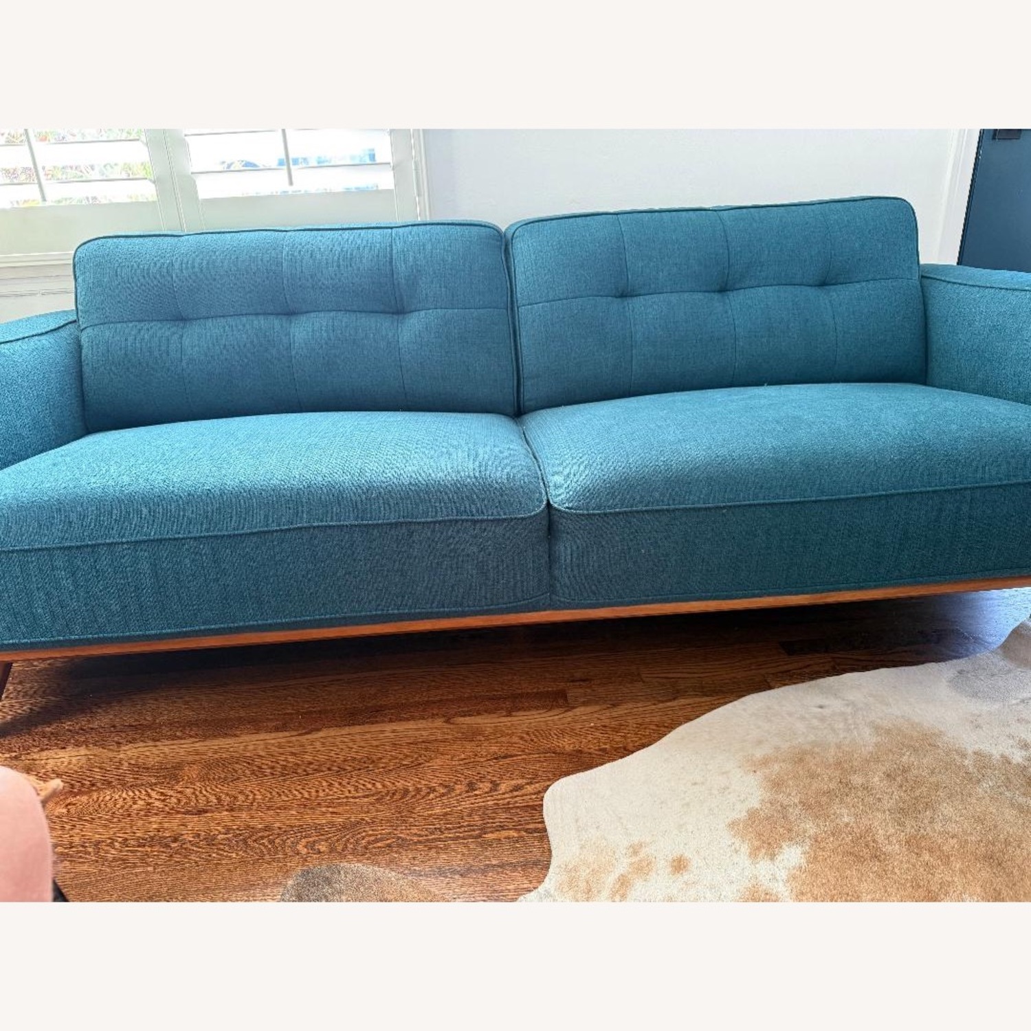 Modani Blue Fabric 3+ Seater Sofa - image-2