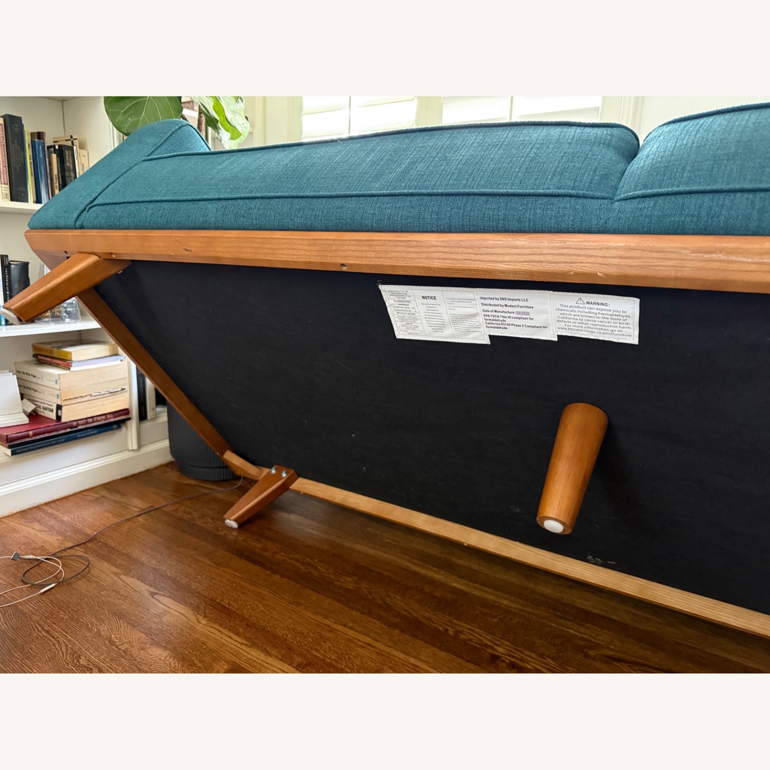 Modani Blue Fabric 3+ Seater Sofa - image-7