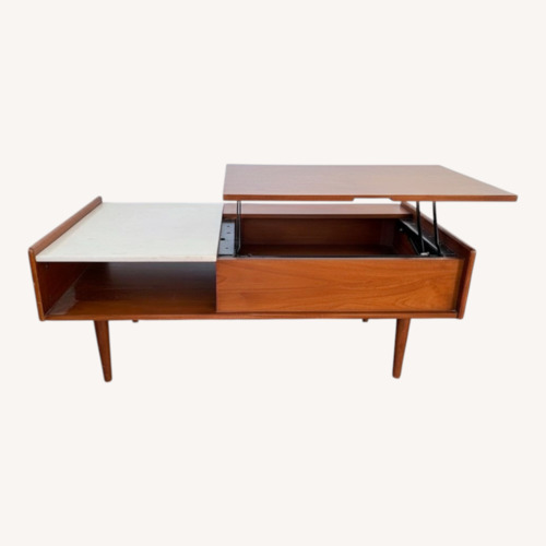 Used Dark Brown Wood Coffee Table for sale on AptDeco