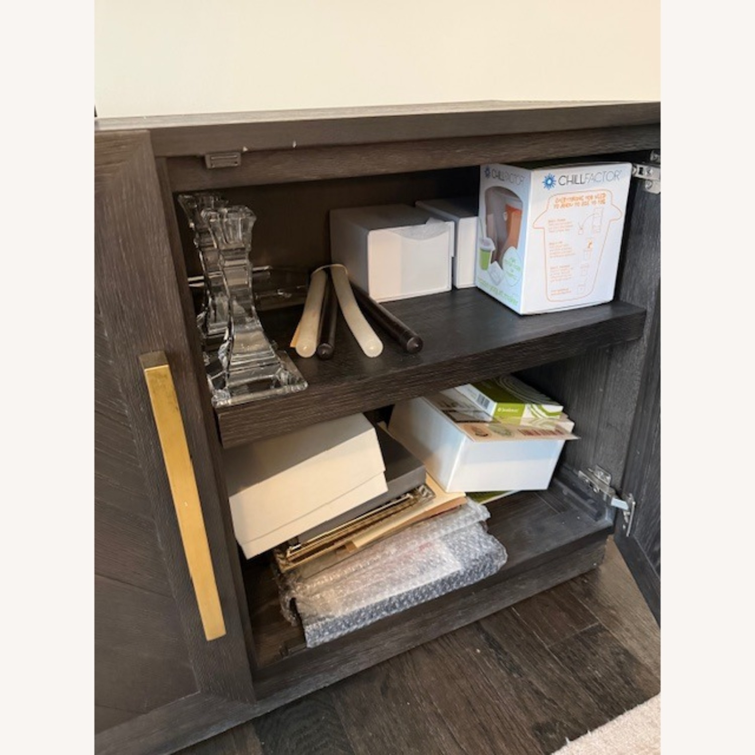 Restoration Hardware Machinto Dark Brown Media Storage - image-1