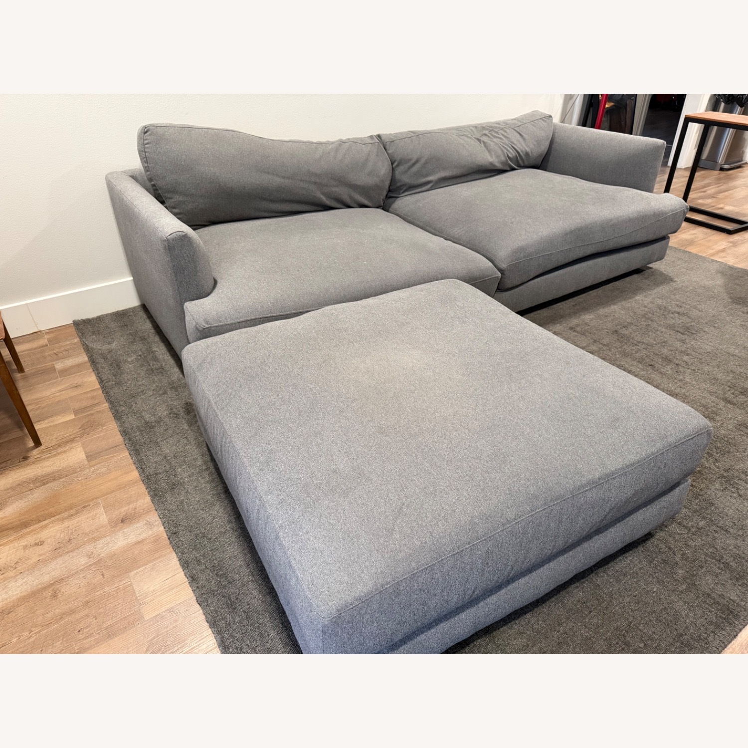 West Elm Haven Light Gray 2 Seater Sofa - image-5