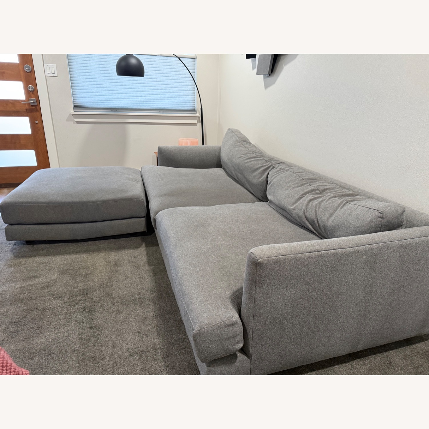 West Elm Haven Light Gray 2 Seater Sofa - image-4