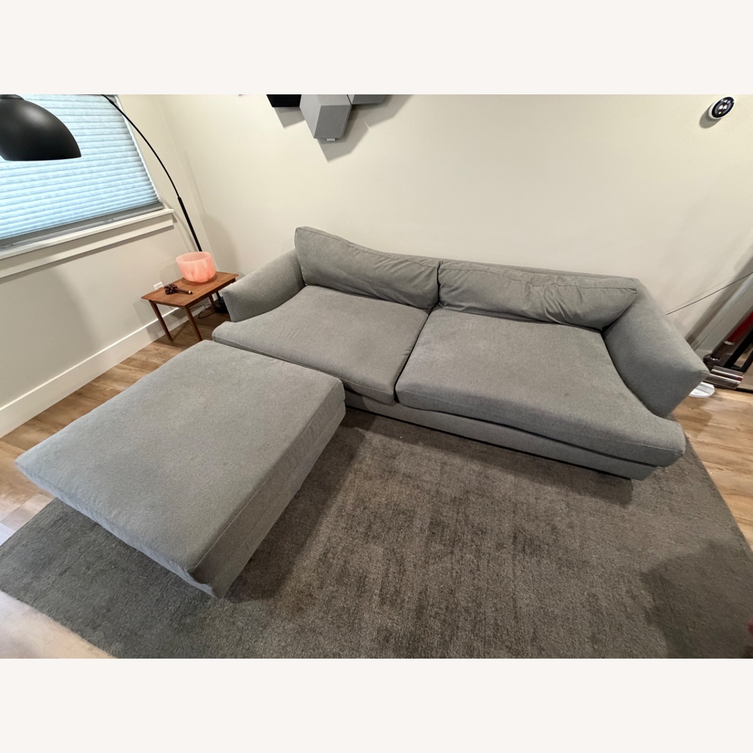West Elm Haven Light Gray 2 Seater Sofa - image-1