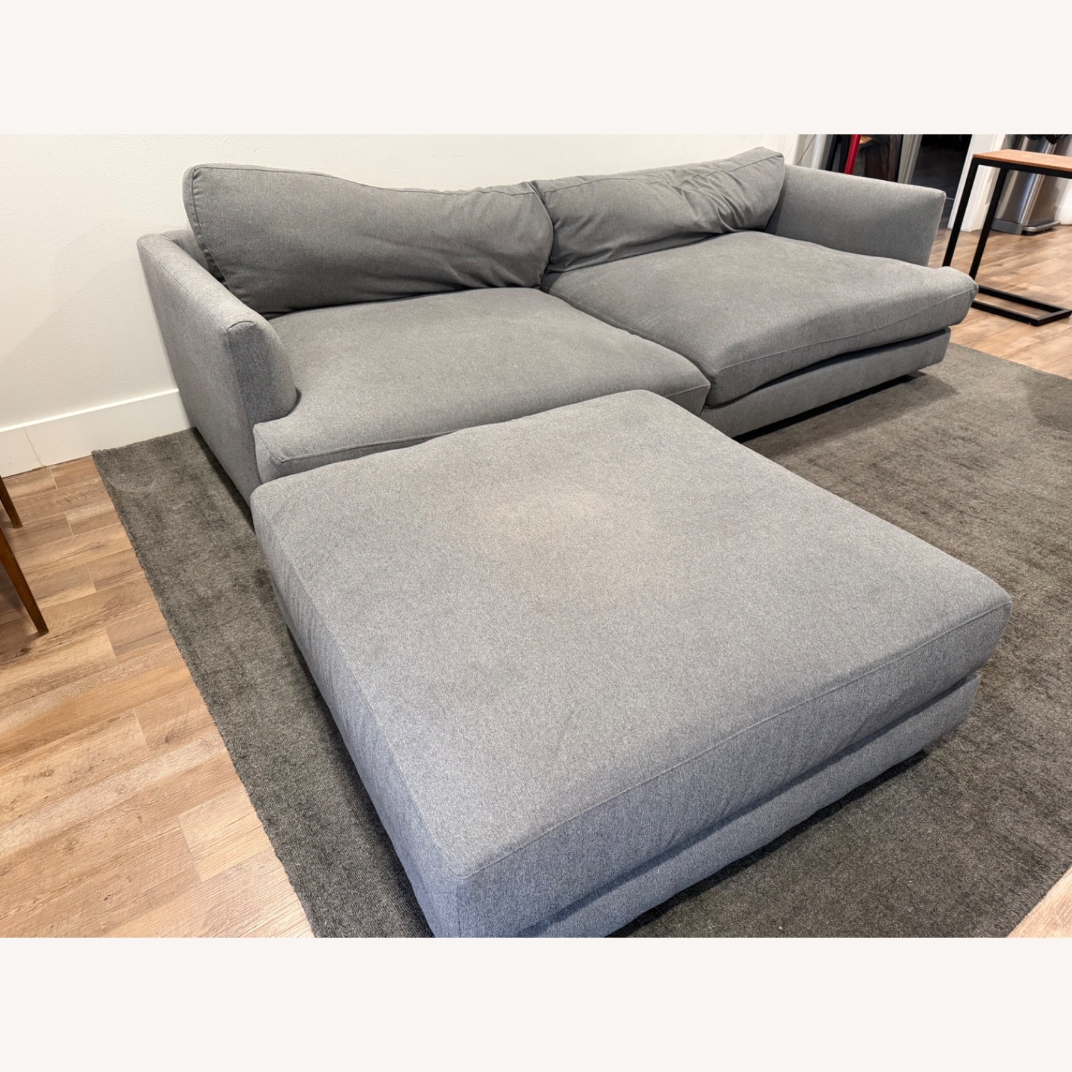 West Elm Haven Light Gray 2 Seater Sofa - image-3