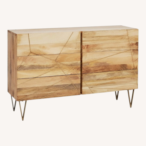Used West Elm Roar & Rabbit™ Brass Geo Inlay 6-Drawer Dresser (54") for sale on AptDeco