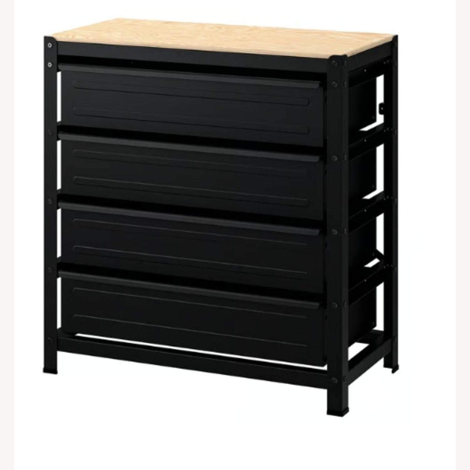 IKEA BROR Black Wood Dresser - image-4