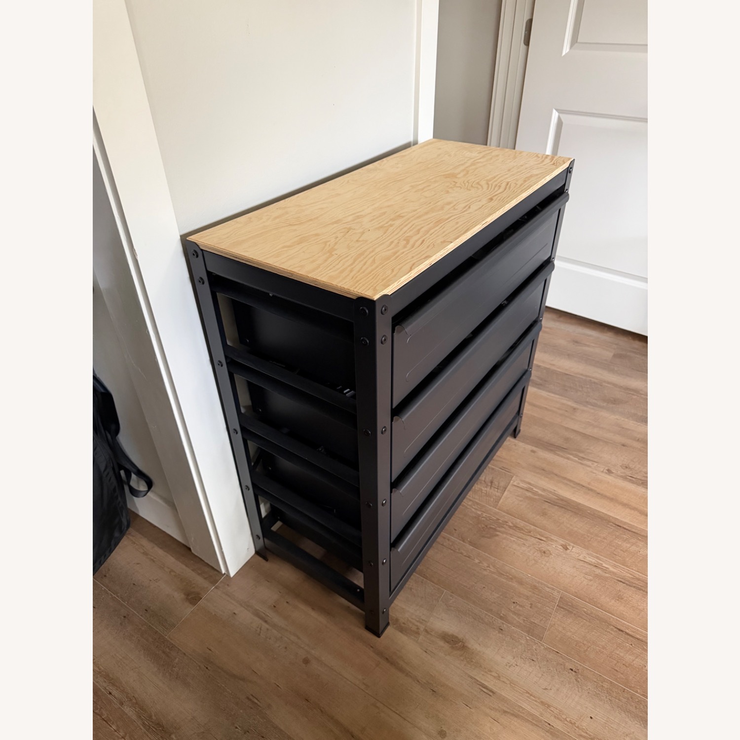 IKEA BROR Black Wood Dresser - image-2