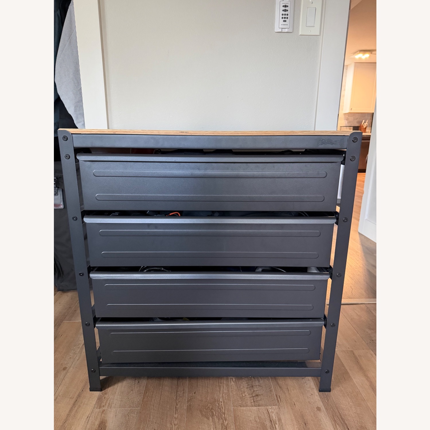 IKEA BROR Black Wood Dresser - image-3