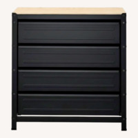 IKEA BROR Black Wood Dresser
