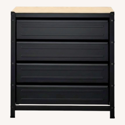 Used IKEA BROR Black Wood Dresser for sale on AptDeco