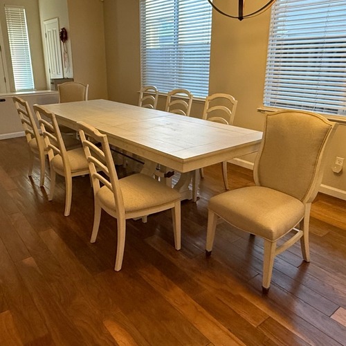 Used Living Spaces Martin White Wood Dining Sets for sale on AptDeco