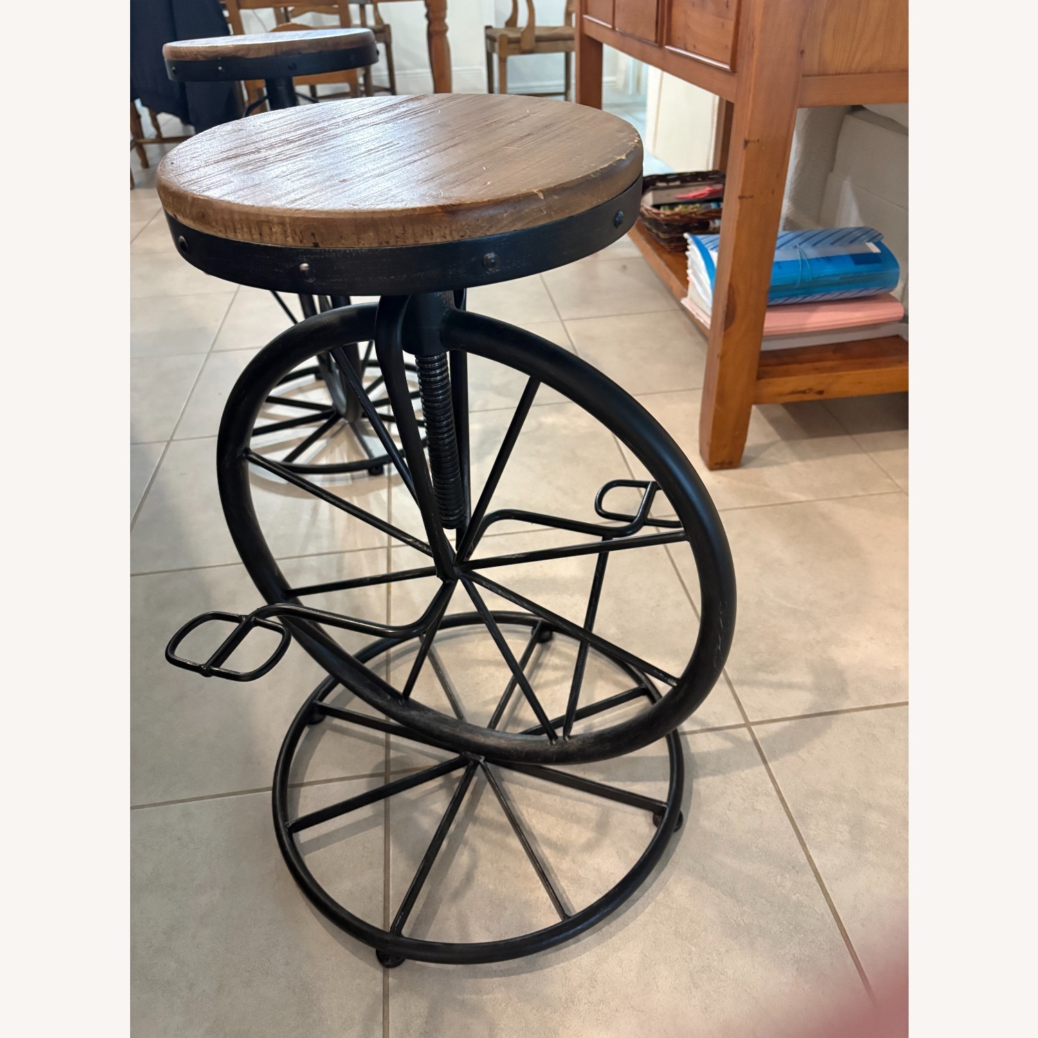 Black Metal Stools - image-5