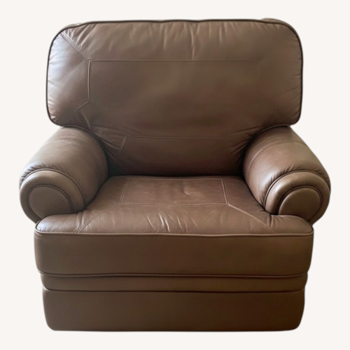 Used Berkline Dark Brown Leather Recliner for sale on AptDeco