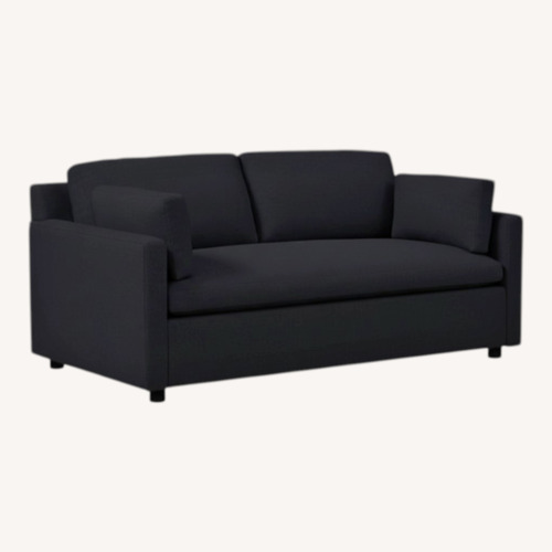 Used West Elm Marin Dark Blue Fabric 2 Seater Sofa for sale on AptDeco