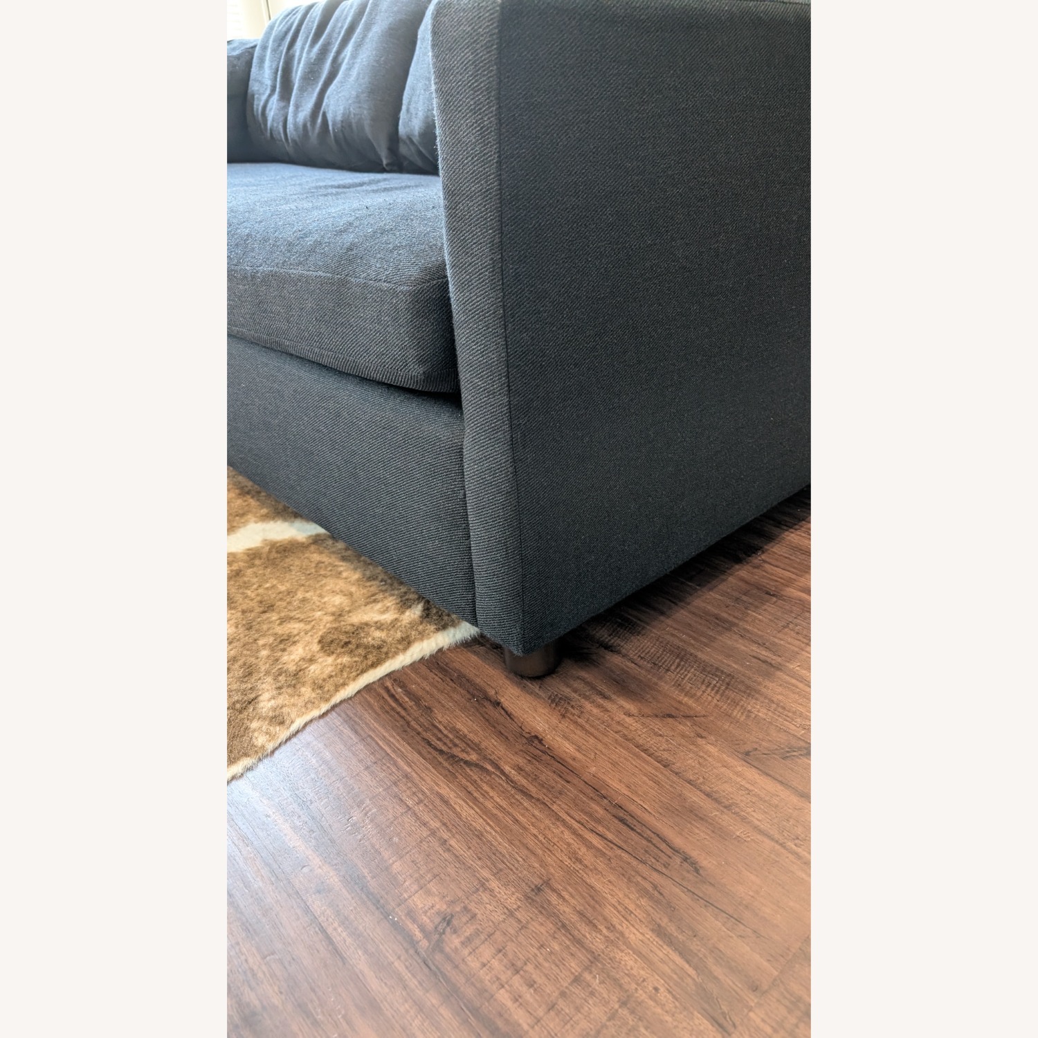 West Elm Marin Dark Blue Fabric 2 Seater Sofa - image-8