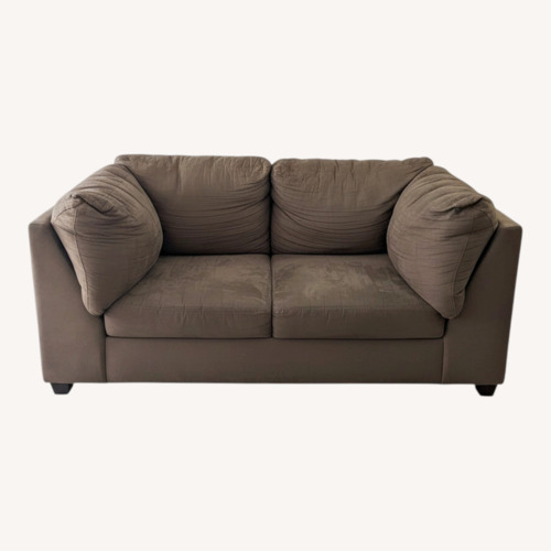 Used Dark Brown Fabric 2 Seater Sofa for sale on AptDeco