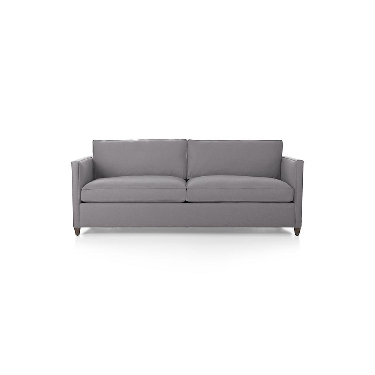 Crate & Barrel Dryden Light Gray Fabric 2 Seater Sofa - image-6