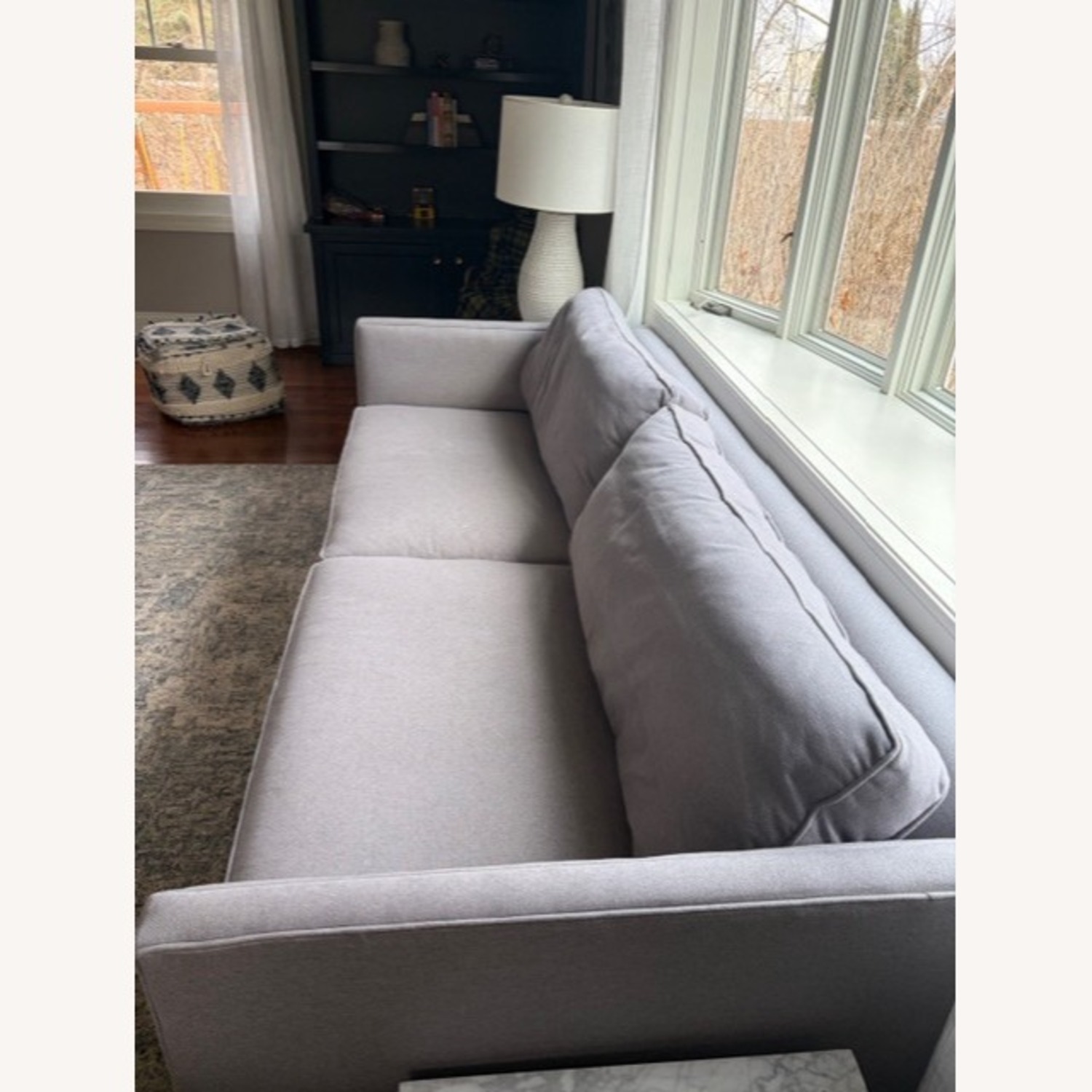 Crate & Barrel Dryden Light Gray Fabric 2 Seater Sofa - image-4