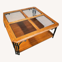 Vintage/Antique Dark Brown Wood Coffee Table