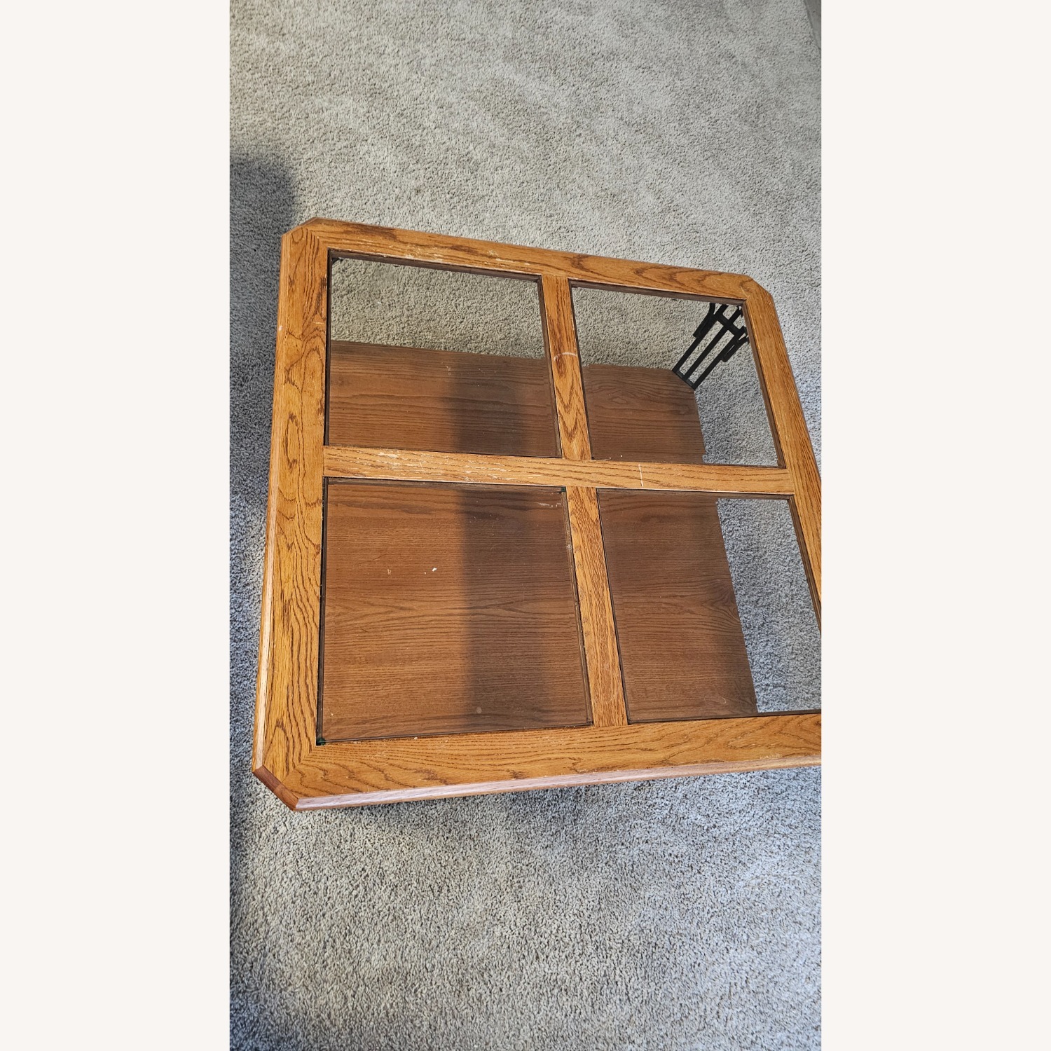 Vintage/Antique Dark Brown Wood Coffee Table - image-2