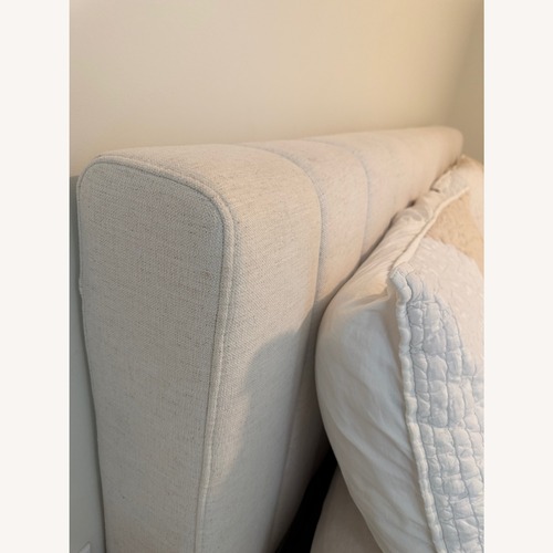 Used CB2 Forte Natural Linen King Bed for sale on AptDeco