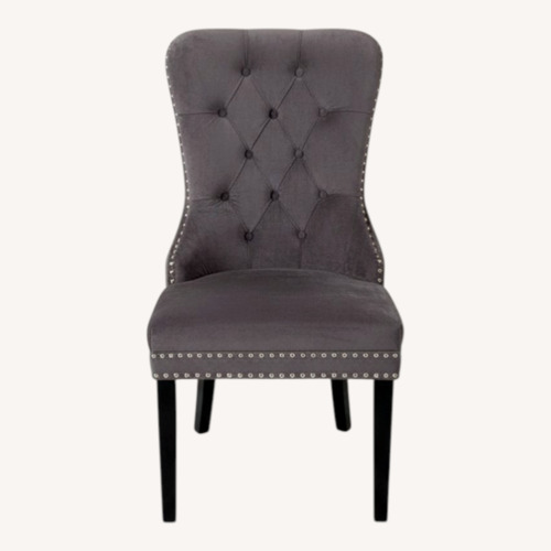 Used Light Gray Velvet Dining Chairs for sale on AptDeco