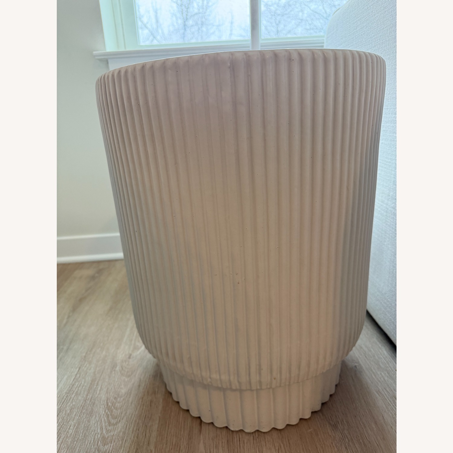 West Elm Fluted Ceramic Indoor Side Table - image-5
