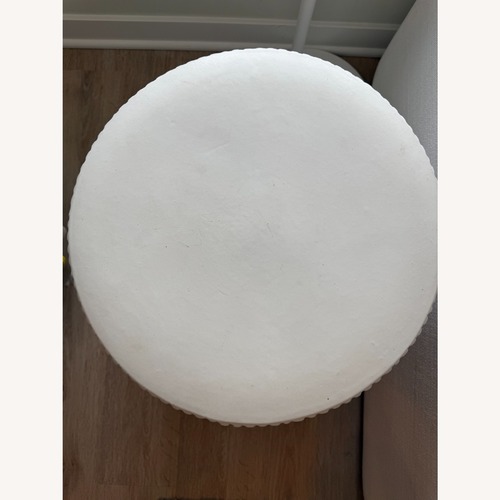 Used West Elm Fluted Ceramic Indoor Side Table for sale on AptDeco