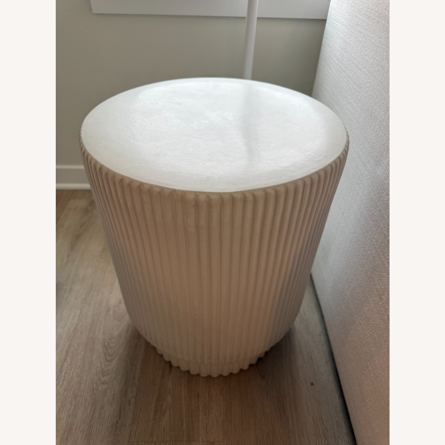 West Elm Fluted Ceramic Indoor Side Table - image-4